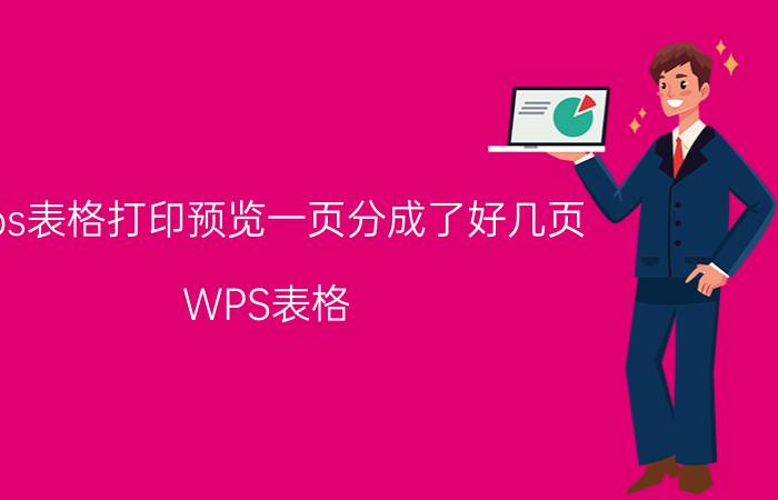 wps表格打印预览一页分成了好几页 WPS表格 打印预览 分页 问题